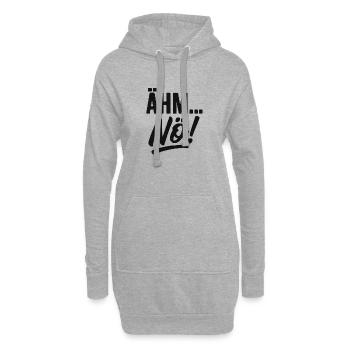 Euh, non, drôle de dire - Sweat-shirt à capuche long Femme - gris chiné - Devant