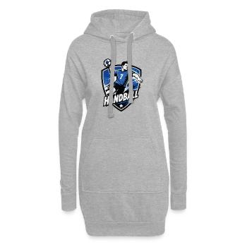 Handball Stürmer Blau Shield - Hoodie-Kleid - Grau meliert - Vorne