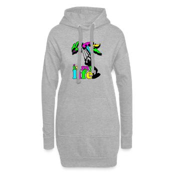 Kite Surfing is my Life Kiteboarding, Kitesurfer - Hoodie-Kleid - Grau meliert - Vorne
