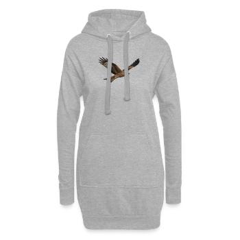 Milvum noir Milvus Migrans - Sweat-shirt à capuche long Femme - gris chiné - Devant