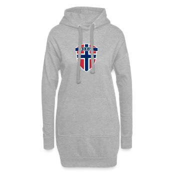 Norge Fotball Supporter - Hoodie Dress - heather grey - Front