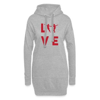 Musique Swing Swing - Sweat-shirt à capuche long Femme - gris chiné - Devant