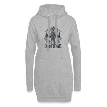 Randonnée - Aventure en plein air - Sweat-shirt à capuche long Femme - gris chiné - Devant