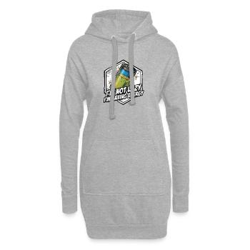 Pas paresseux, je fais économiser de l’énergie sur la batterie - Sweat-shirt à capuche long Femme - gris chiné - Devant