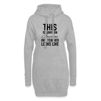 Kunstlehrerin Künstler Kreatives Geschenk - Hoodie-Kleid - Grau meliert - Vorne