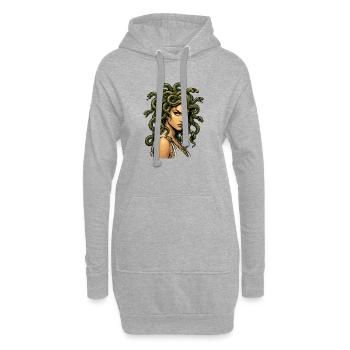 Medusa Schlangenhaar Ikone - Hoodie-Kleid - Grau meliert - Vorne