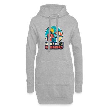 Mama & Ich Urlaubsmodus - Hoodie-Kleid - Grau meliert - Vorne