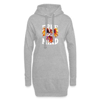 Phoenix Free Your Mind - Hoodie Dress - heather grey - Front