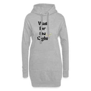 Wait For The Light Retro Typography Sparkles - Hoodie Dress - heather grey - Front
