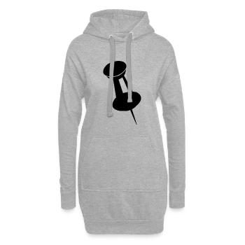 Voyage dans le monde - Sweat-shirt à capuche long Femme - gris chiné - Devant