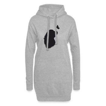 Cavalier King Charles Spaniel - Hoodie-Kleid - Grau meliert - Vorne