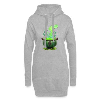 Hexenkessel - Hoodie-Kleid - Grau meliert - Vorne