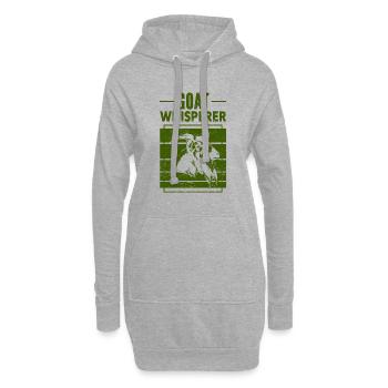 Ziege - Bock - Geiß - Bauernhof - Zoo - Urlaub - Hoodie-Kleid - Grau meliert - Vorne