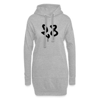 Graffiti : 28 - Hoodie-Kleid - Grau meliert - Vorne