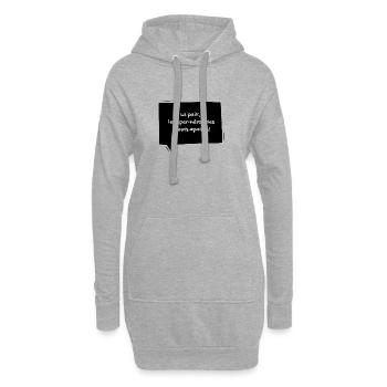 8 - Sweat-shirt à capuche long Femme - gris chiné - Devant