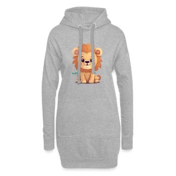 Save the wildlife !! - Hoodie-Kleid - Grau meliert - Vorne