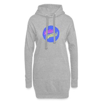 Yalla, t-shirt arabe - Sweat-shirt à capuche long Femme - gris chiné - Devant
