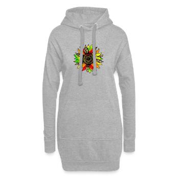 Juneteenth Sunflower Black History Fête des mères - Sweat-shirt à capuche long Femme - gris chiné - Devant