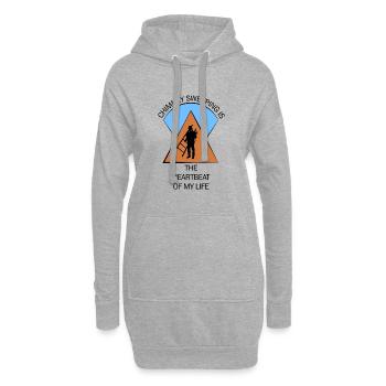 Schornsteinfeger Schlotfeger - Hoodie-Kleid - Grau meliert - Vorne