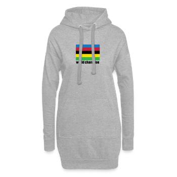 Champion du monde de cyclisme Stripes - Sweat-shirt à capuche long Femme - gris chiné - Devant