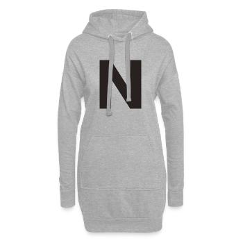 N - Hoodie Dress - heather grey - Front