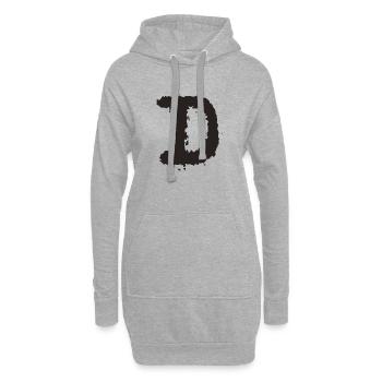 D - Hoodie-Kleid - Grau meliert - Vorne