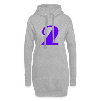 2. 2 JAHRE. 2. JUBILÄUM. GEBURTSTAG 2 JAHRE - Hoodie-Kleid - Grau meliert - Vorne