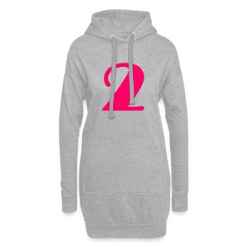 2. 2 JAHRE. 2. JUBILÄUM. GEBURTSTAG 2 JAHRE - Hoodie-Kleid - Grau meliert - Vorne