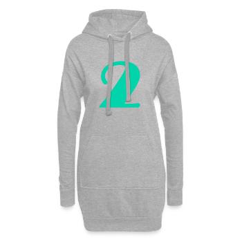 2 JAHRE. 2. JUBILÄUM. GEBURTSTAG 2 JAHRE. 2 - Hoodie-Kleid - Grau meliert - Vorne