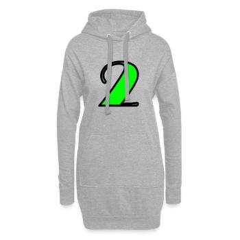 2 JAHRE. 2. JUBILÄUM. GEBURTSTAG 2 JAHRE. 2 - Hoodie-Kleid - Grau meliert - Vorne