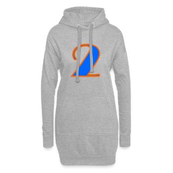 2. 2 JAHRE. 2. JUBILÄUM. GEBURTSTAG 2 JAHRE. 2 - Hoodie-Kleid - Grau meliert - Vorne