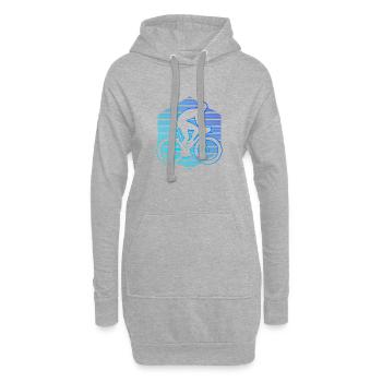 Vélo de route femme homme Cyclisme sur route Cyclisme sur route - Sweat-shirt à capuche long Femme - gris chiné - Devant
