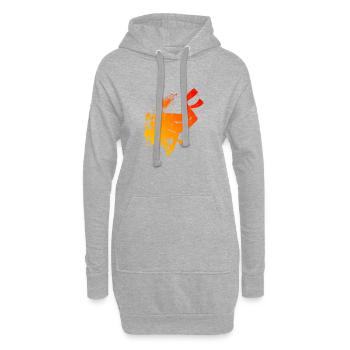 Scuba Taucher Damen Scuba Diver Scuba Tauchen - Hoodie-Kleid - Grau meliert - Vorne