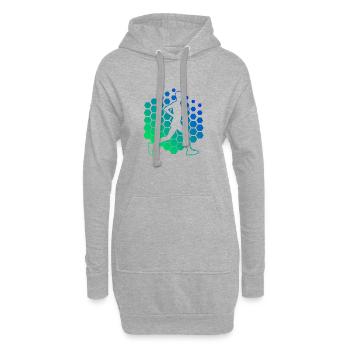 Course de fond Course à pied Jogging pour hommes - Sweat-shirt à capuche long Femme - gris chiné - Devant