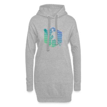 Badminton Badminton Badminton Joueurs de badminton Hommes - Sweat-shirt à capuche long Femme - gris chiné - Devant