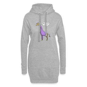 Giraffe Rollkragenpulli - Hoodie-Kleid - Grau meliert - Vorne