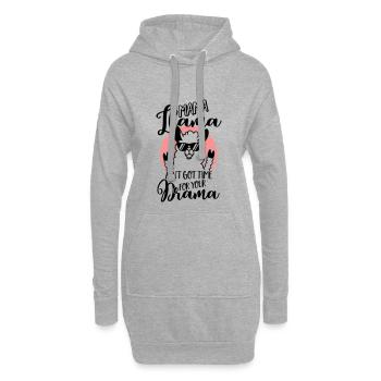 Mama Llama ain't got time for your Drama - Mutter - Sweat-shirt à capuche long Femme - gris chiné - Devant