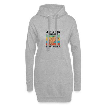 Cornhole - Hoodie-Kleid - Grau meliert - Vorne