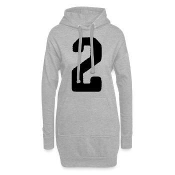Maillot numéro 2 - Sweat-shirt à capuche long Femme - gris chiné - Devant