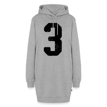 Maillot numéro 3 - Sweat-shirt à capuche long Femme - gris chiné - Devant