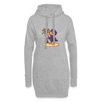 Harpyie Vogel Sommer Urlaub - Hoodie-Kleid - Grau meliert - Vorne