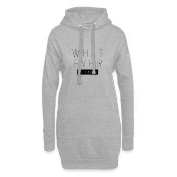 whatever it takes - Hoodie-Kleid - Grau meliert - Vorne