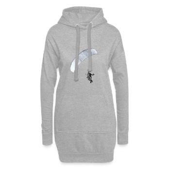 Paragleiter Bleistift - Hoodie-Kleid - Grau meliert - Vorne