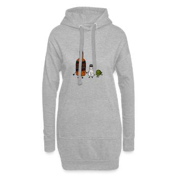 Tequila sel citron vert - Sweat-shirt à capuche long Femme - gris chiné - Devant