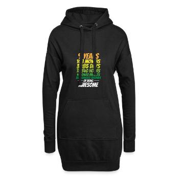 9. Geburtstag! - Hoodie-Kleid - Schwarz - Vorne