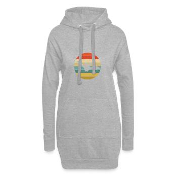 RETRO FLEDERMAUS - Sweat-shirt à capuche long Femme - gris chiné - Devant