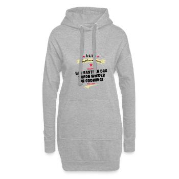 ergotherapeutin wir basteln das in ordnung - Hoodie-Kleid - Grau meliert - Vorne