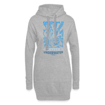 Tauchen Scuba Tauchlehrer Urlaub Sommer Geschenk - Hoodie-Kleid - Grau meliert - Vorne