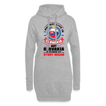 Slowakische Slowakei Slowakische Flagge Zitat - Hoodie-Kleid - Grau meliert - Vorne