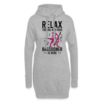 Fagottrohr für Fagottist und Fagottorchester - Hoodie-Kleid - Grau meliert - Vorne